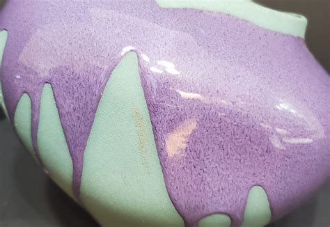 Vintage Rare Haeger Pottery Vase. Teal With Purple Drip Glaze. - Etsy