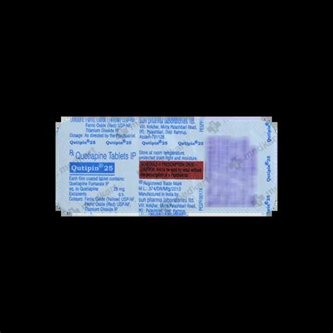 QUTIPIN 25MG TABLET 10'S Price, Uses, Side Effects & Substitutes | Medkart