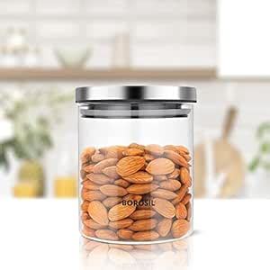 Buy Borosil Classic Glass Jar, Air-Tight Storage Container For Kitchen ...