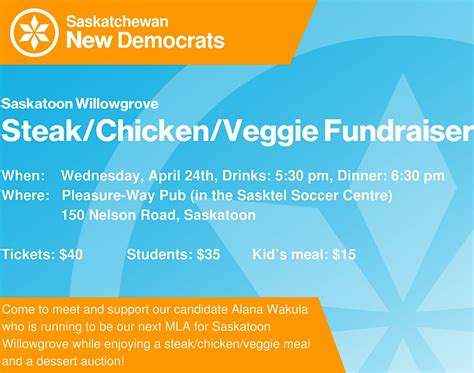 Saskatoon Willowgrove NDP Fundraiser, Pleasureway Pub, Saskatoon, 24 ...