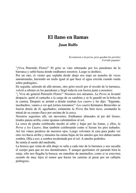 EL Llano EN Llamas - Libro de Juan Rulfo - El llano en llamas Juan ...