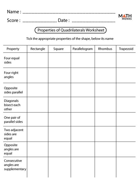 Properties of Quadrilateral Class 6 的图像结果