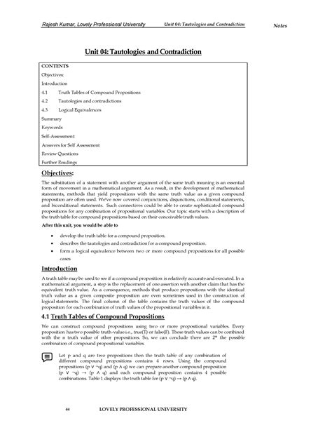 Copy of Demth 136 Discrete Structures SLM-47-54 - Unit 04: Tautologies ...