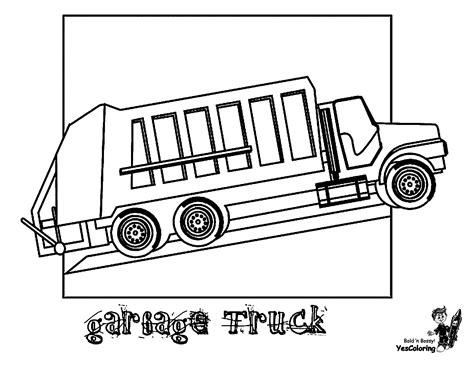 Garbage Truck Coloring Page For Kids