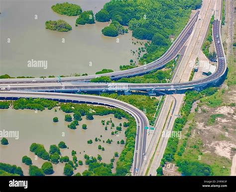 Bali Mandara Toll Road. Aerial view. Bali island, Indonesia Stock Photo - Alamy