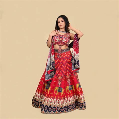 Shop designer printed lehenga at 20% off - Vastrachowk – vastrachowk