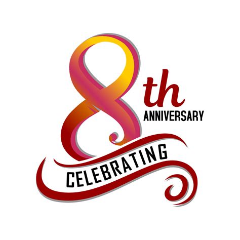 8 Years Anniversary logo, anniversary emblems 8 in anniversary concept ...