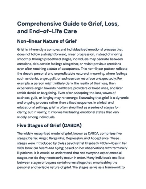 Comprehensive Guide to Grief, Loss, and End-of-Life Care Strategies ...