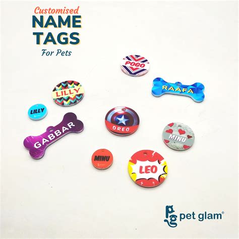 Custom Name Tag for Dogs & Cats-Bone Purple – Pet Glam