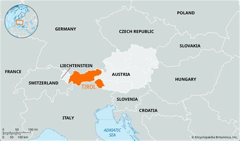 Geographical Map Of Austria