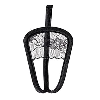 Buy bnf Mens Soft Lace C String Thong Invisible Underwear Panties ...
