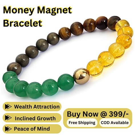 Wealth Income & Prosperity- Money Magnet Crystal Bracelet | Pyrite, Ti ...