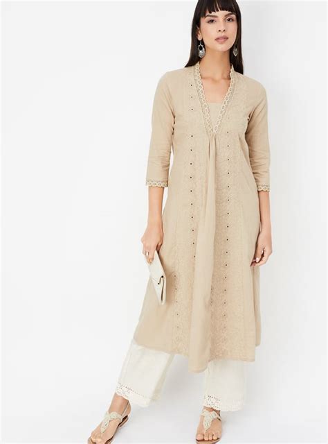 Buy Women Embroidered A-line Kurta Online at just Rs. 999.0 ...