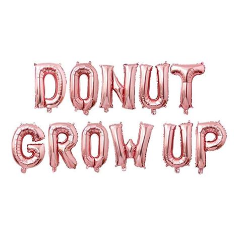 Buy AnnoDeel Donut Grow Up Balloons, Donut Grow Up Birthday Banner for ...