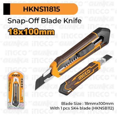 INGCO HKNS11815 Snap-off Blade Knife 18x100mm – Indian Hobby Center