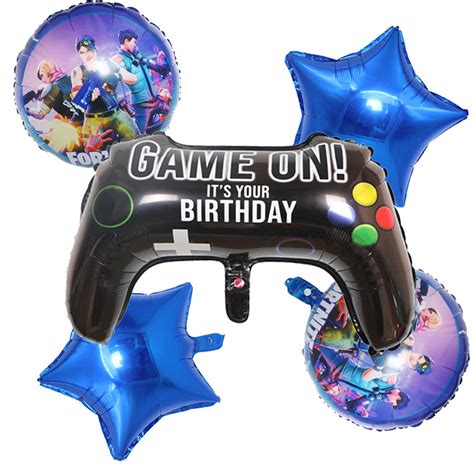 PARTY ADDICTION Large Video Game Joystick Theme Foil Balloon Birthday ...