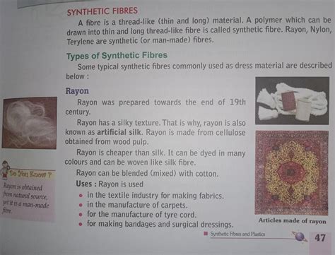 give 2 examples of each of these fibers plant fiber synthetic fiber ...