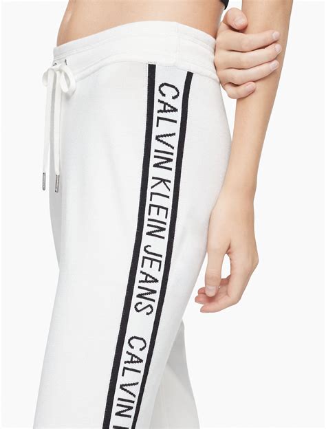 Calvin klein white sweatpants online