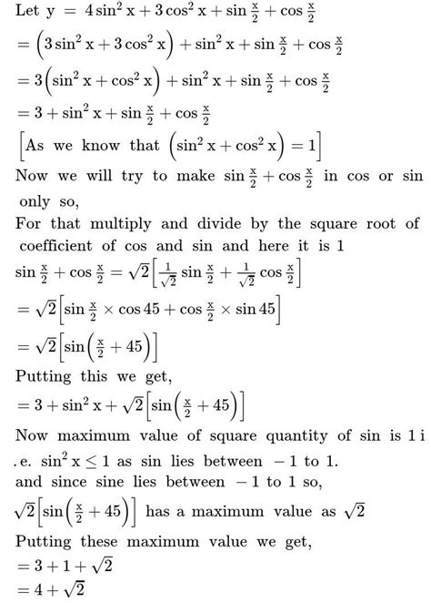 4sin²x+3cos²x+sinx/2+cosx/2 - Brainly.in