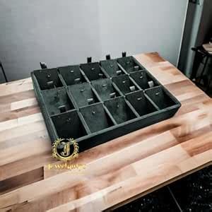 JEWELQUIPO Suede Chain Pendent Earring Card Jewelry Organizer Tray ...