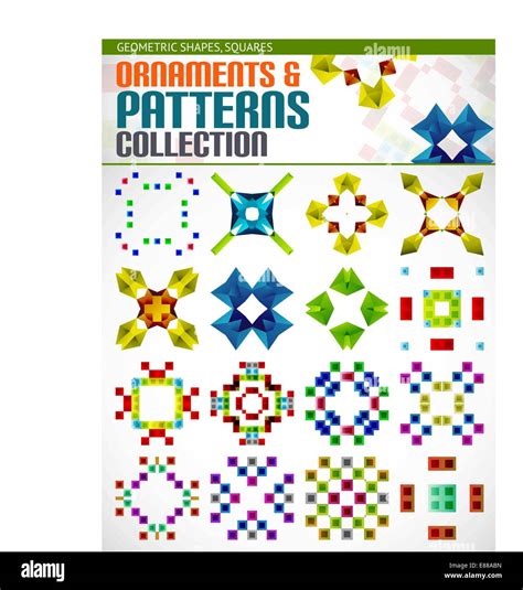 Abstract geometric square patterns shapes set Stock Vector Image & Art - Alamy