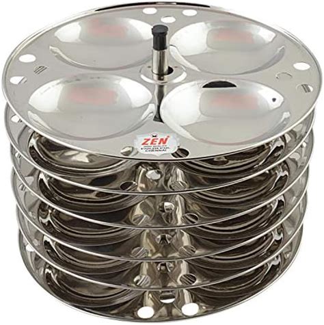 Eleven Rings 5 Plates Stainless Steel Heavy Quality Idli Stand/Idli ...