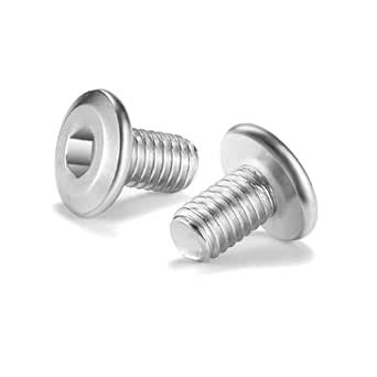 M6 x 10mm 20Pcs Flat Head Hex Socket Cap Screws Bolts, 304 Stainless ...