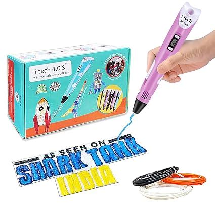 WOL3D Itech (Purple) Magic 3D Pen for 3D Printing with Speed Control ...