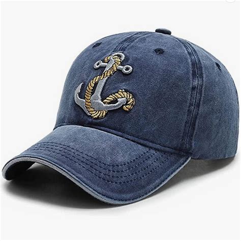 Merchant Navy Anchor Denim Unisex Caps for Mariners - Premium Quality ...