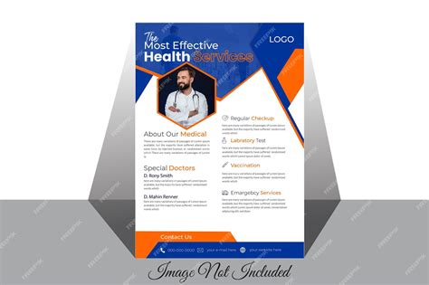 Premium Vector | Simple creative Health services for flyer design template