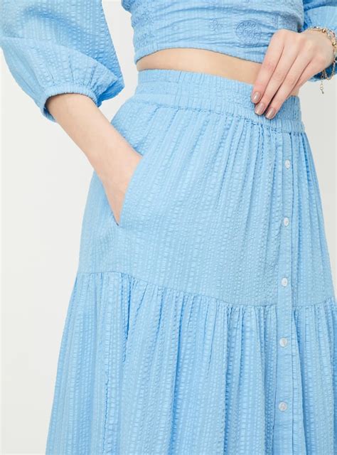 Buy Women Seersucker Tiered Skirt Online at just Rs. 1199.0 ...