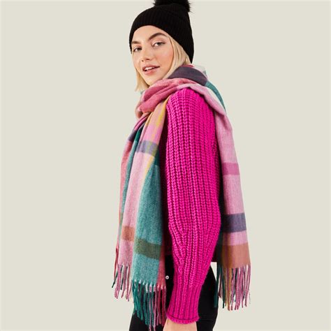 Accessorize London Women's Check Blanket Scarf - Accessorize India