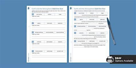 Earth and the Atmosphere Odd One Out | KS3 Chemistry