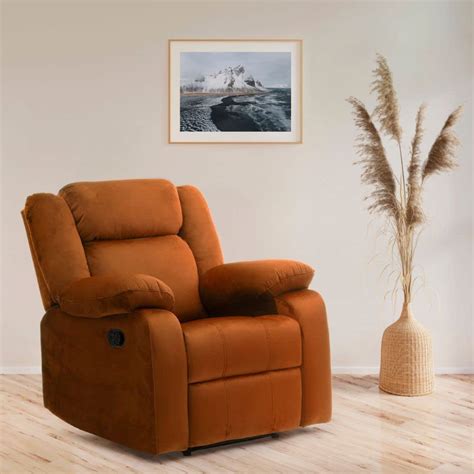 Wakefit Recliner | 1 Year Warranty | Velvet Fabric Manual Recliner Sofa ...