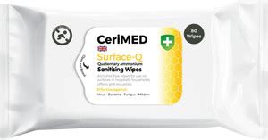 Cerimed Surface Disinfecting Wipes with Quat Ammonia Compound - 80 ...