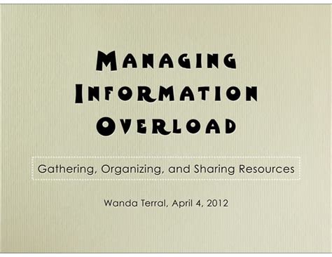 Image result for Managing Information Overload
