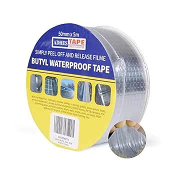 ADHES Butyl Tape Waterproof Tape, 2in x 16ft Aluminum Foil Tape, Butyl ...