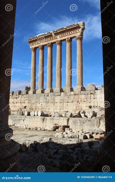 Temple Of Jupiter In Baalbek Ancient Roman Ruins, Bekaa Valley Of ...