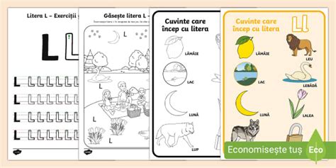 Litera L – Pachet cu resurse pentru preșcolari - Twinkl