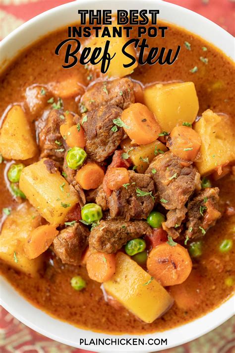 Instant Pot Beef Stew - comfort food at its best! Seriously THE BEST ...