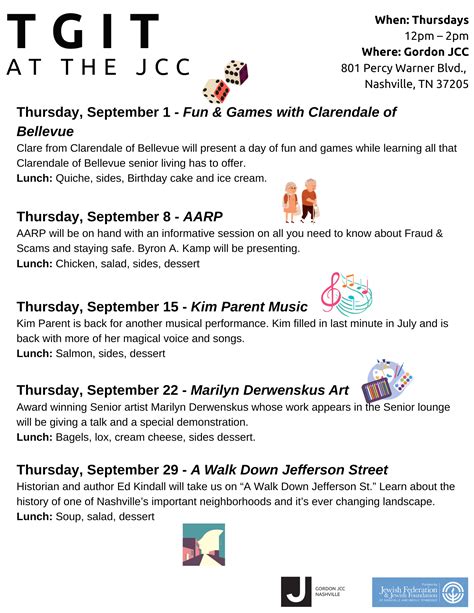 Gordon JCC Nashville - Social Activities