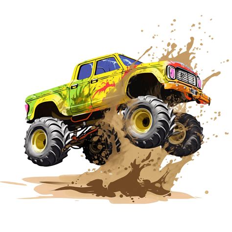 Monster Truck Clip Art PNG, SVG, Digital Download, Extreme Vehicle, T ...