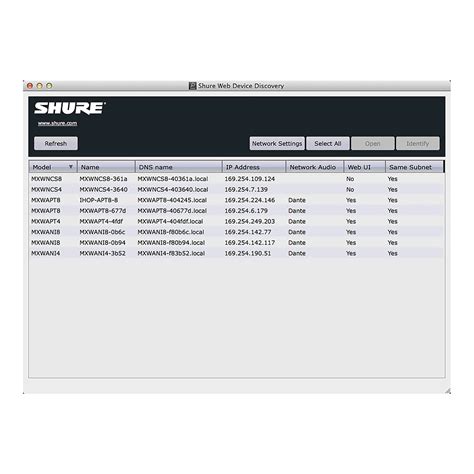 Device Discovery - Shure Web Device Discovery Application - Shure India