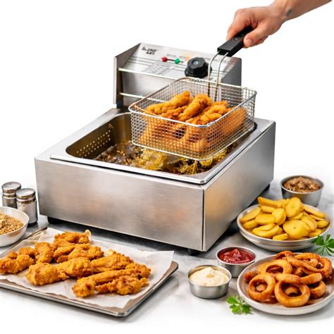 Uniimac Electric Deep Fryer 6 Litre Commercial Fryer with Copper ...