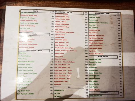 Menu at Grand Trunk Road Connecting Cuisines, Ahmedabad