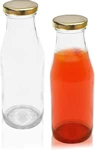 Pure Source India Milk, Water and Juice Glass Bottle Freezer Safe, with ...