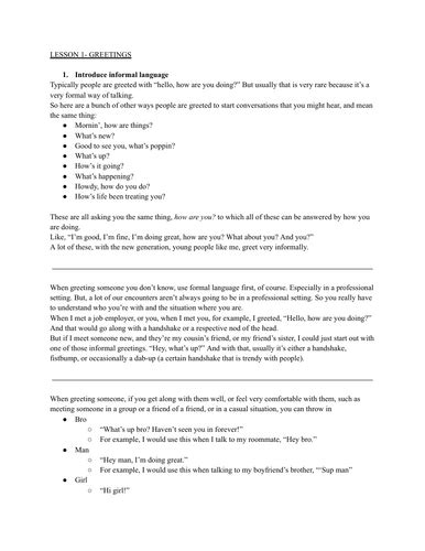 Image result for Informal Introduction