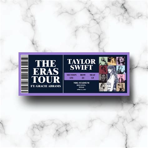 Printable Taylor Swift Tickets