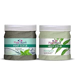 Buy Pink Root Mint Scrub 500gm with Neem Scrub 500gm Online at Low ...