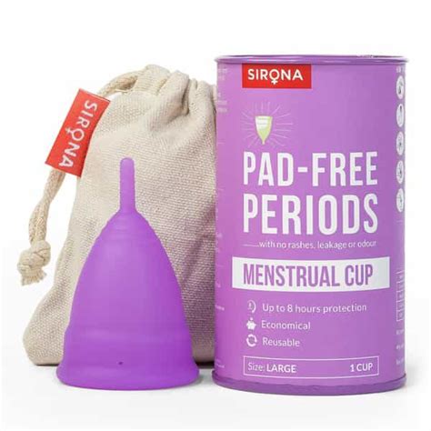 Buy SIRONA REUSABLE MENSTRUAL CUP FOR WOMEN | LARGE SIZE WITH POUCH ...